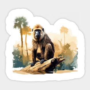 Baboon Sticker